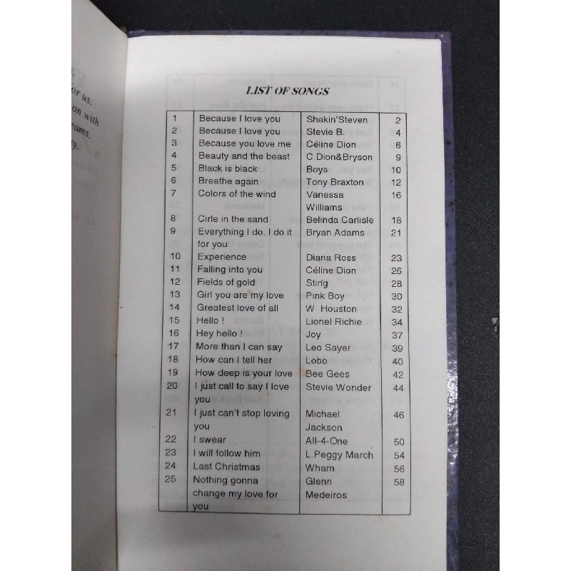 Love Songs - Tuyển tập tình ca (bìa cứng) mới 80% ố bẩn 1997 HCM2207 VĂN HỌC 916426