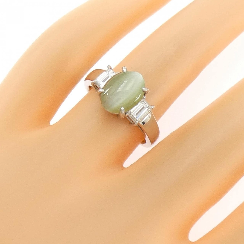 Nhẫn Chrysolite Cat's Eye PT900 2.74CT - Hàng hiệu Chính hãng 852417