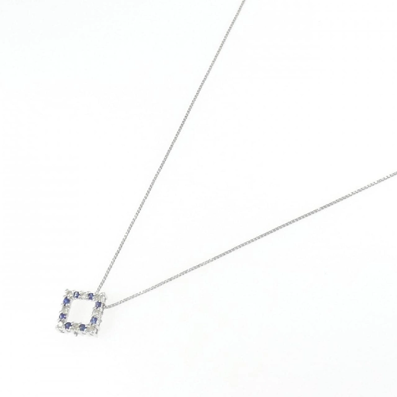 K18WG Sapphire Necklace 0.10CT - Hàng hiệu Authentic 859000