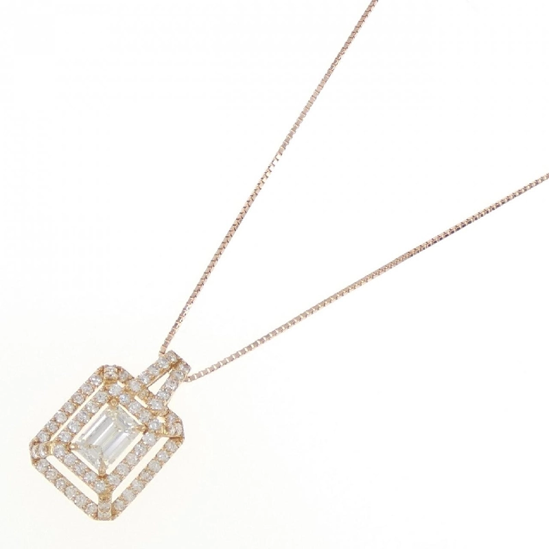 K18PG Dây chuyền kim cương 0.685CT - Hàng hiệu Authentic 859857