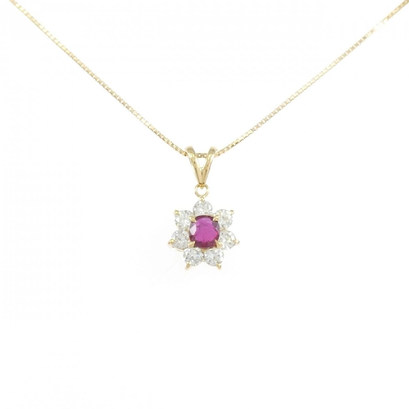 K18YG Dây chuyền Ruby 0.43CT - Hàng hiệu Chính hãng 864753