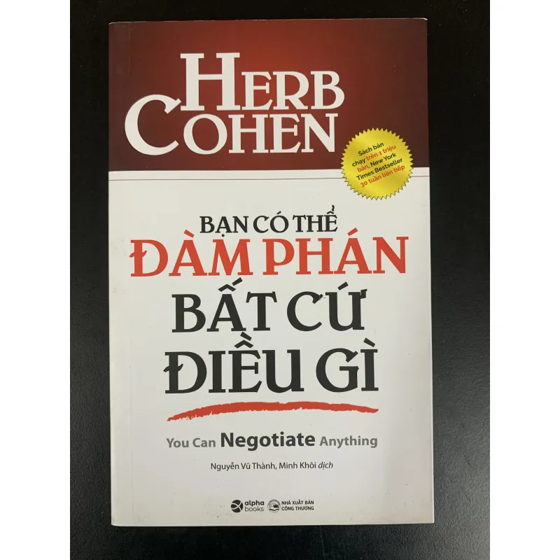 (Sách cũ) Bạn có thể đàm phán bất cứ điều gì - Herb Cohen 931741