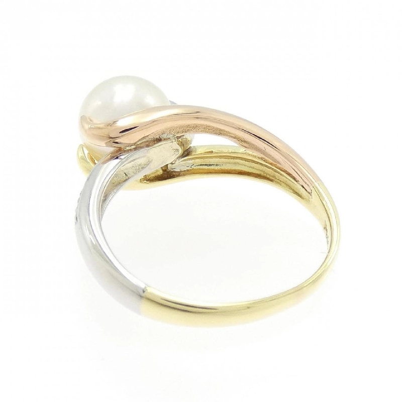 Nhẫn ngọc trai Akoya 7.6mm - Hàng hiệu Authentic K18YG/PT900/K18PG 855643