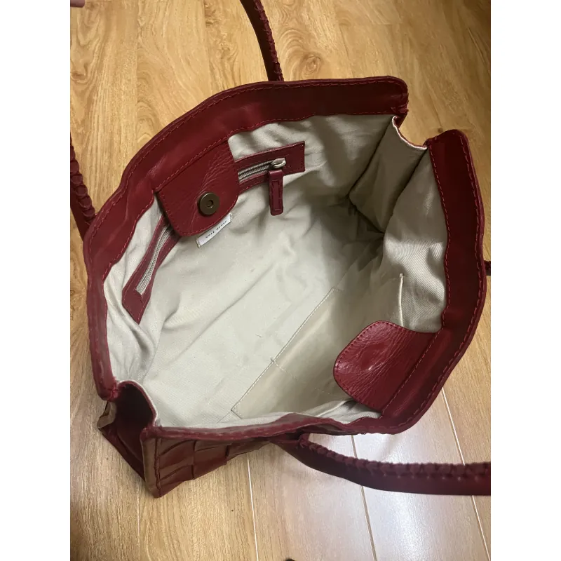Túi tote nữ sz 37*20*10 da thật đan 2hand 934530