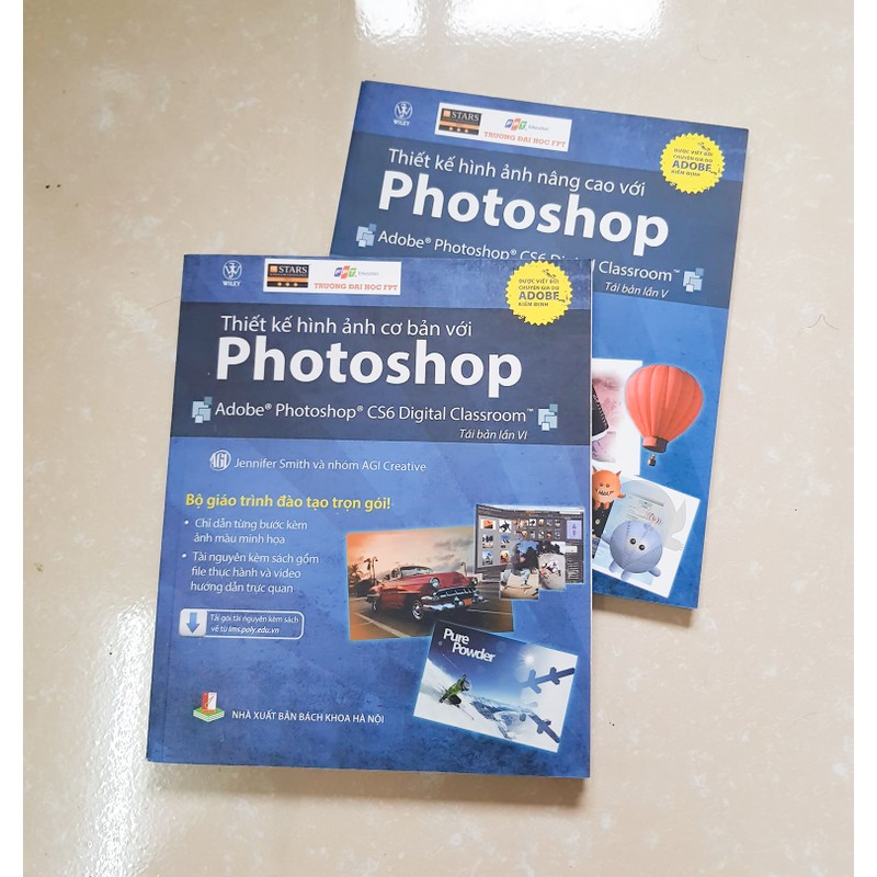 [Hot] Bộ 2 cuốn - Thiết kế Hình ảnh Cơ bản và Nâng cao với Photoshop  - Đh FPT như mới 189245