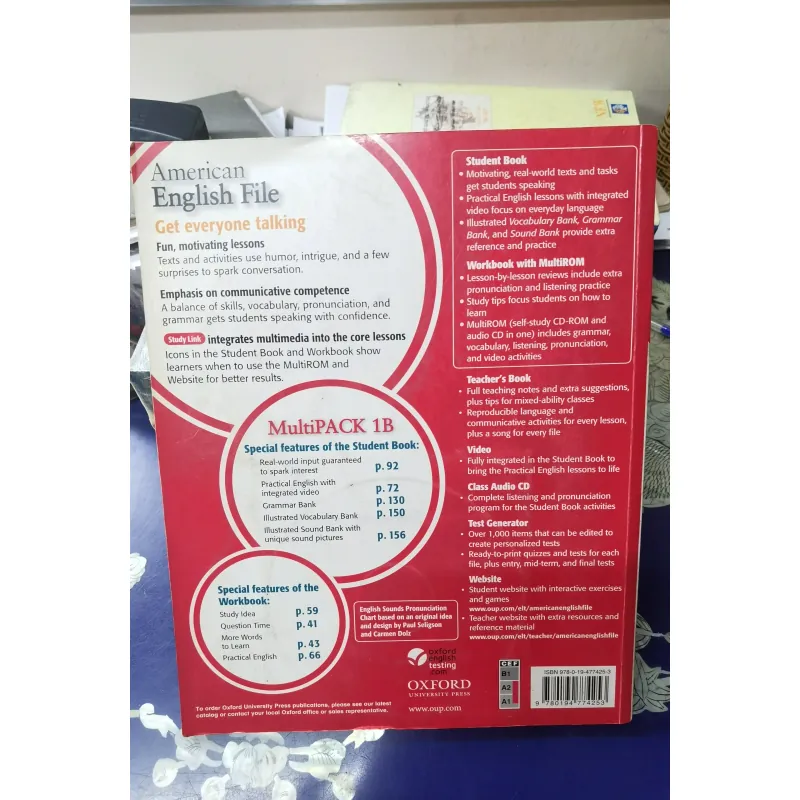 [Sách Tiếng Anh] American English file - Multipack 1B - Student Work book - Oxford 1002331