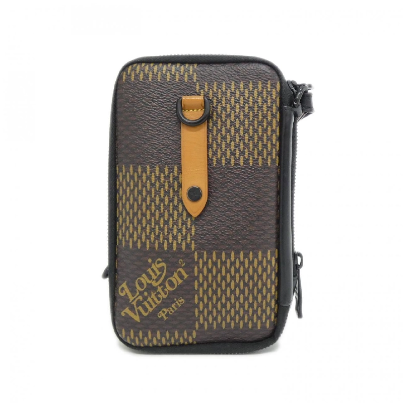 Túi đeo chéo Louis Vuitton Damier Giant (LV Squared) Double Phone Pouch N40377 - Hàng hiệu Chính hãng 802413