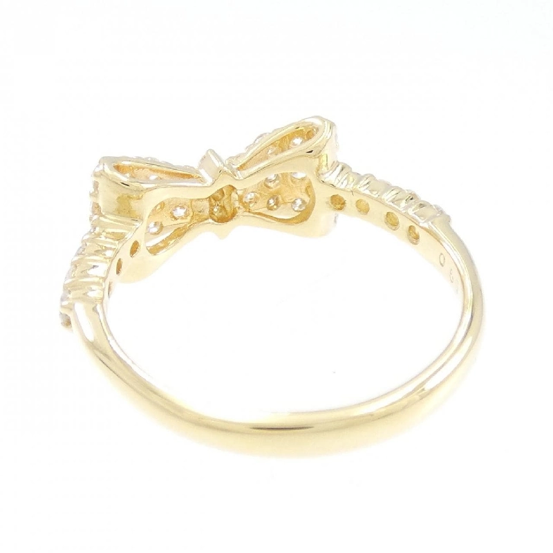 Nhẫn kim cương K18YG hình ruy băng 0.50CT 673295