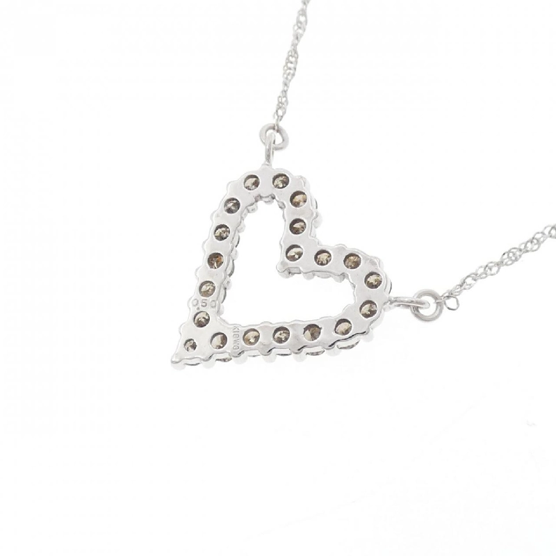 K18WG Dây chuyền kim cương hình trái tim 0.50CT - Hàng hiệu chính hãng 858670