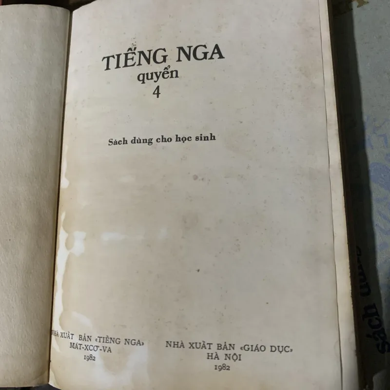 Học tiếng Nga, dùng cho học sinh, quyển 1-2-3-4, in tại Nga 1030538