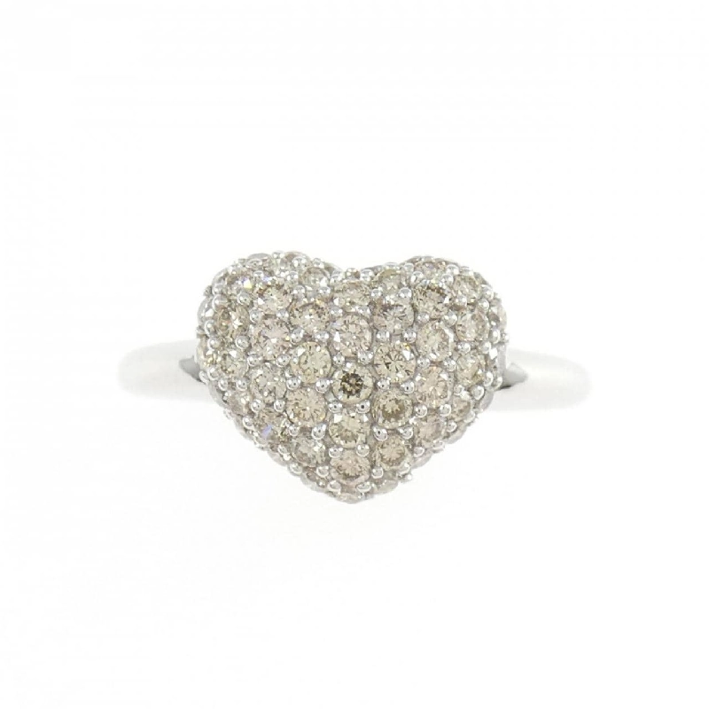 Nhẫn kim cương hình trái tim K18WG 0.50CT 670012