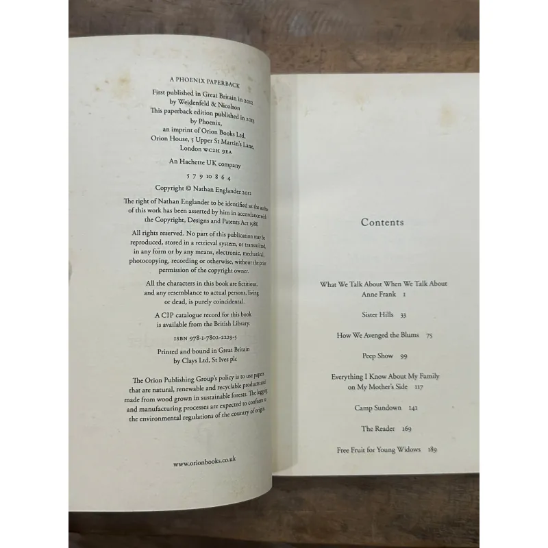 What We Talk About When We Talk About Anne Frank - Nathan Englander 722288