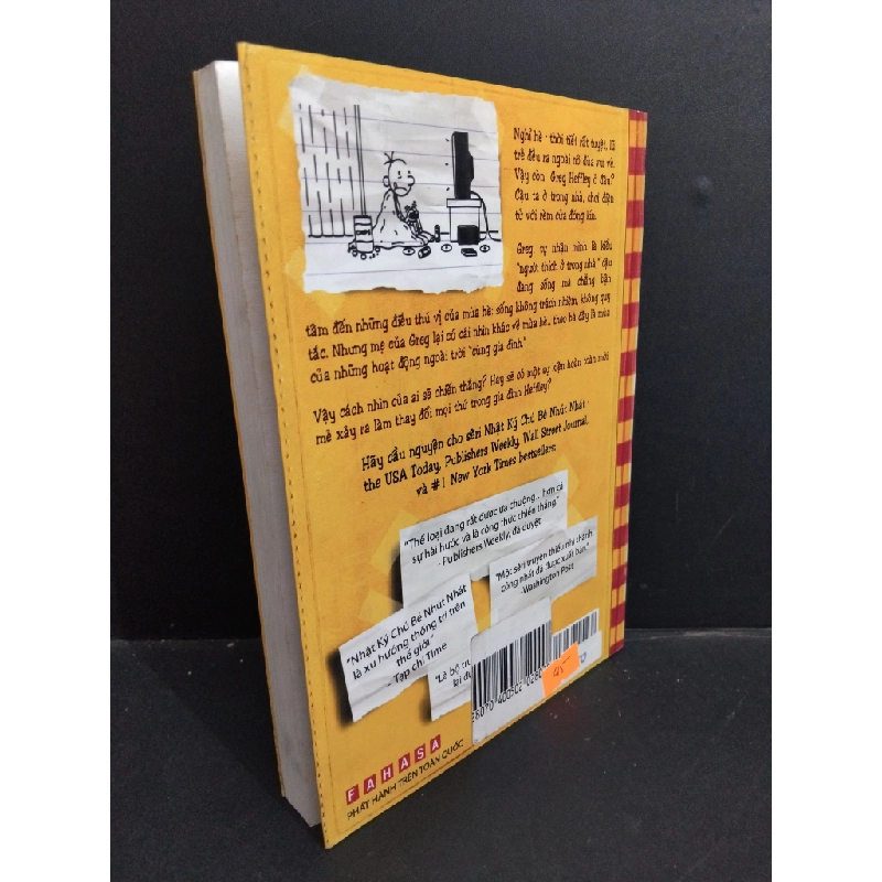 Nhật ký chú bé nhút nhát 4 "Mùa hè tuyệt vời" mới 90% bẩn bìa, ố nhẹ 2011 HCM2811 Jeff Kinney VĂN HỌC 355316