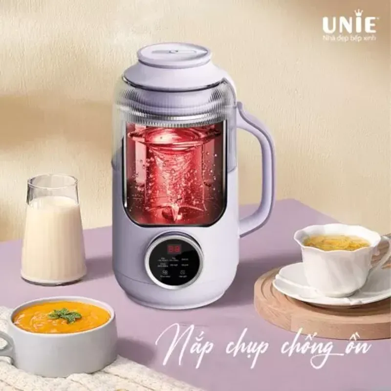 Máy làm sữa hạt UNIE UMB09 800ml, 6 chức năng, nắp chống ồn, công suất cao 578101