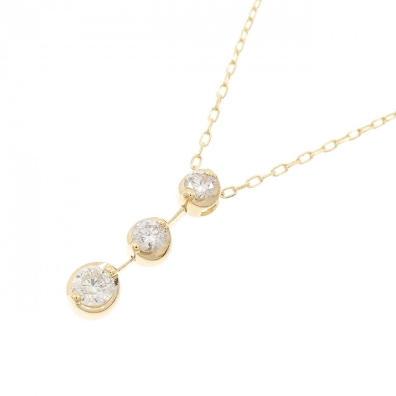 K18YG Dây chuyền kim cương ba viên 0.30CT - Hàng hiệu Chính hãng 859248