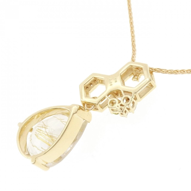 K18YG Đá thạch anh rutile - Hàng hiệu Authentic 846298