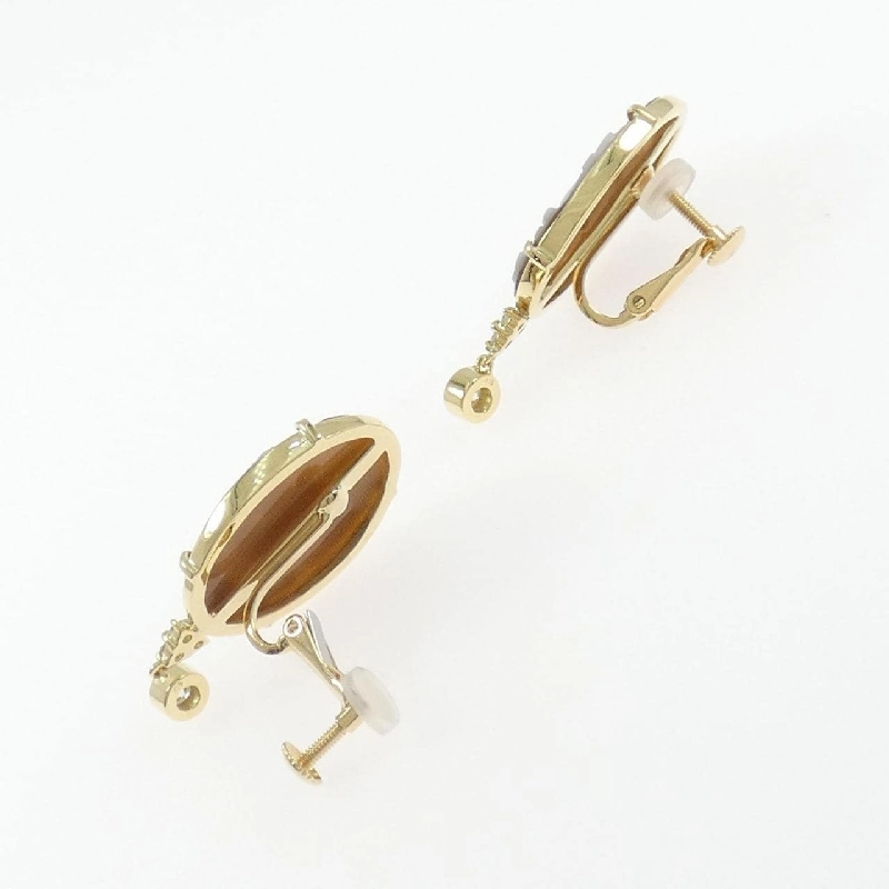 K18YG Shell Cameo Bông Tai - Hàng hiệu Chính hãng 878262