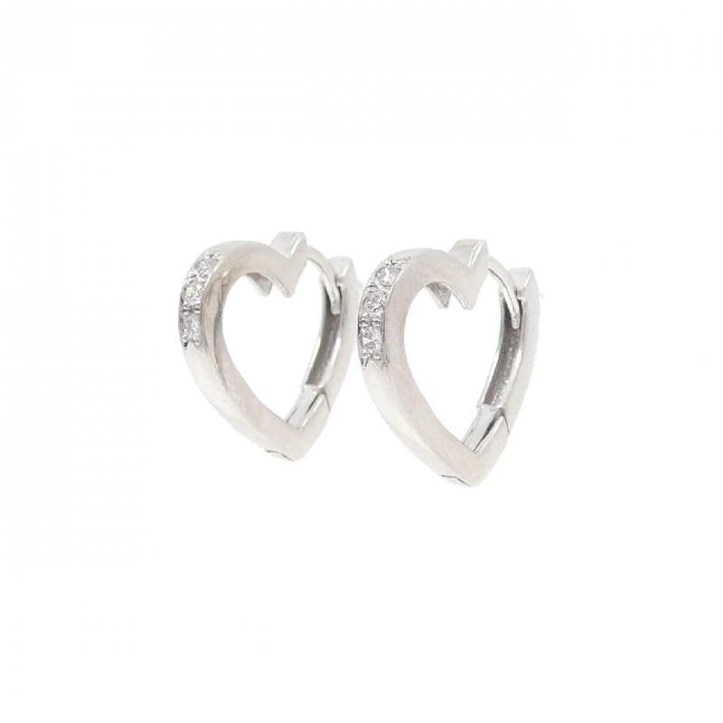 K14WG Bông tai kim cương hình trái tim 0.054CT - Hàng hiệu Chính hãng 870177