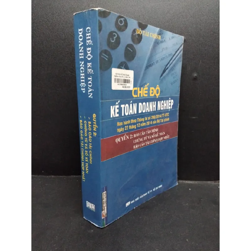 [Sách Cũ SCGR] Chế độ kế toán doanh nghiệp quyển 2 mới 80% ố 2015 HCM1906 Bộ tài chính SÁCH GIÁO TRÌNH, CHUYÊN MÔN 684032