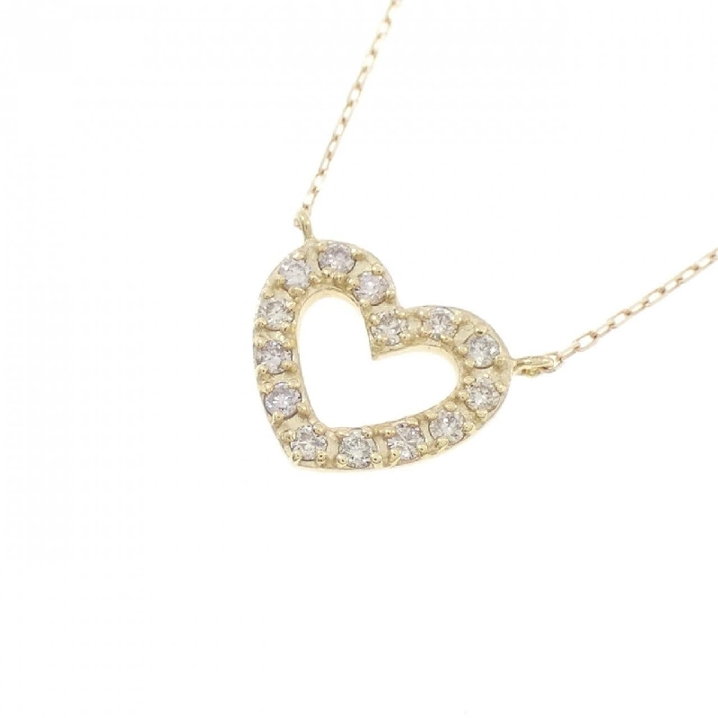 K10YG Dây chuyền hình trái tim kim cương 0.10CT - Hàng hiệu Chính hãng 860218