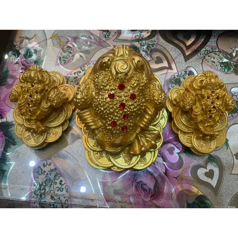 Tượng Thiềm Thừ / Cóc ngậm tiền / Cụ khiết - Địa lý  Lạc Việt -11x9x7 607493