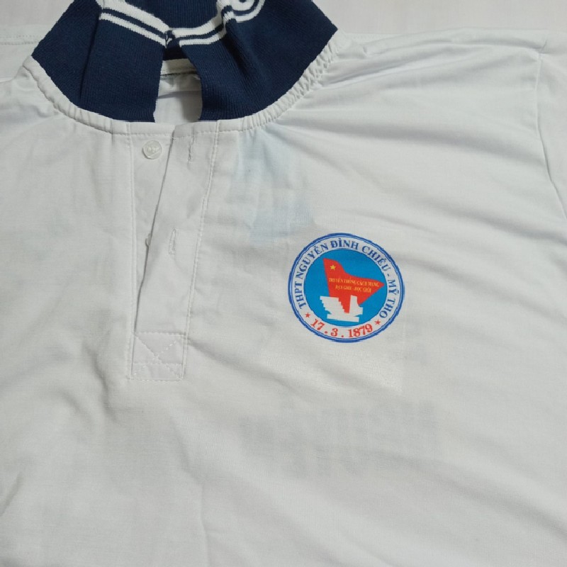 Áo thun thể dục học sinh nam nữ có in logo trường THPT Nguyễn Đình Chiểu Mỹ Tho Tiền Giang 25354