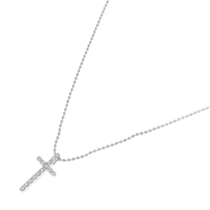 K18WG Dây chuyền kim cương chéo 0.12CT - Hàng hiệu Authentic 856743