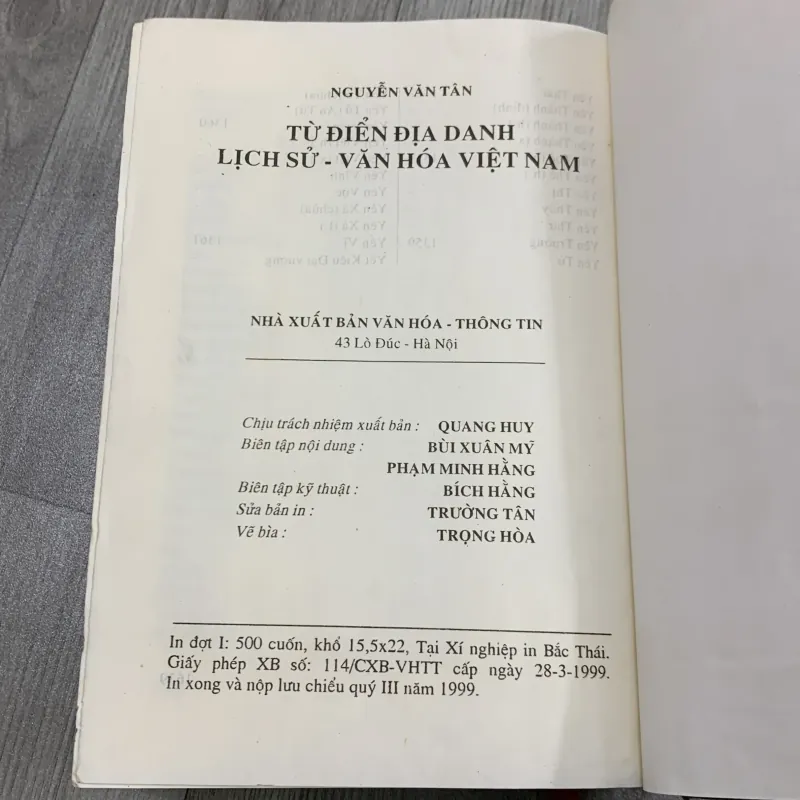 Từ điển địa danh lịch sử văn hoá việt nam. 7b4 799097