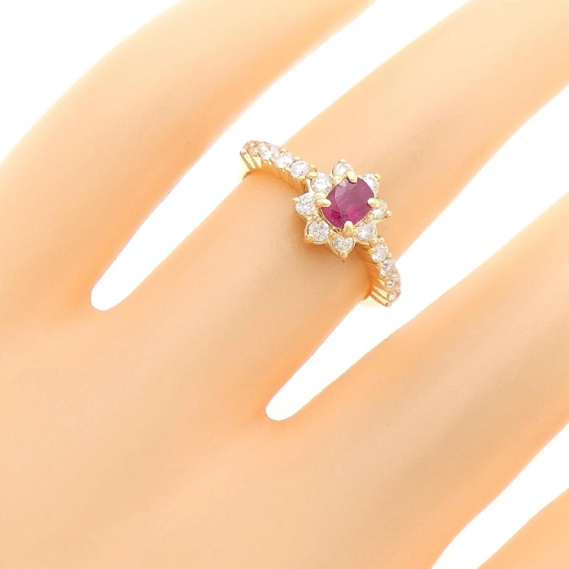 Nhẫn ruby K18YG 0.39CT 667911