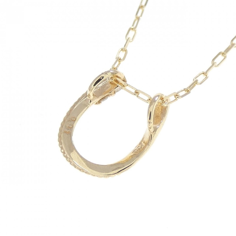 K10YG Nhẫn ngựa kim cương dây chuyền 0.01CT - Hàng hiệu Chính hãng 857162