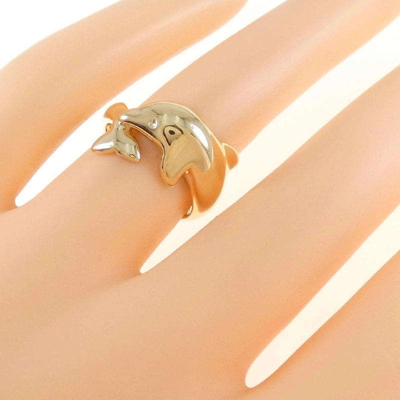 Nhẫn K18YG hình cá heo 672600