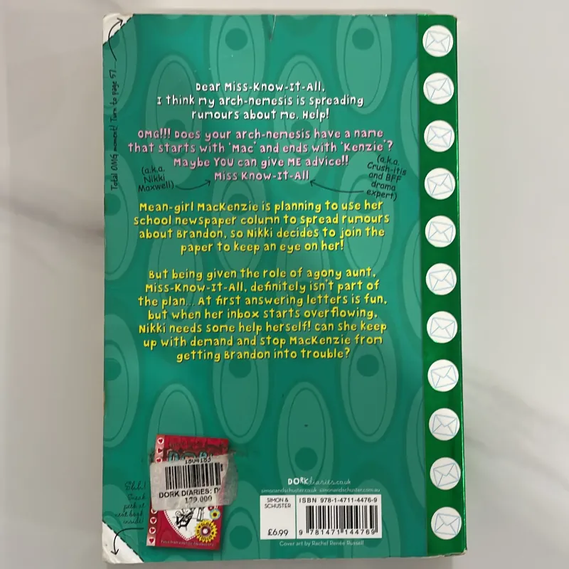 Truyện Tiếng Anh cho trẻ em Dork Diaries “Dear Dork” cũ 50% 970813