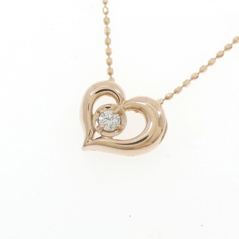 K18PG Dây chuyền trái tim kim cương 0.05CT - Hàng hiệu Authentic 861776