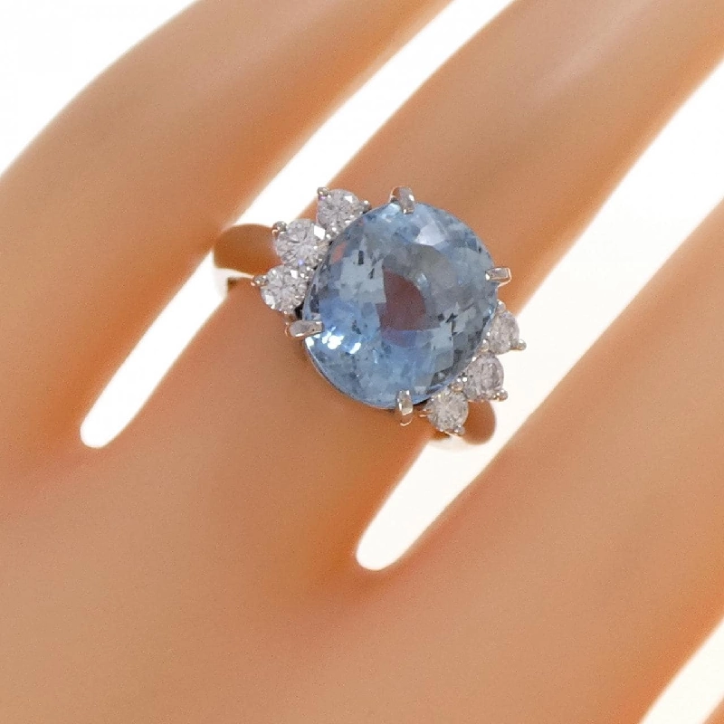 Nhẫn Aquamarine PT900 4.33CT - Hàng hiệu Chính hãng 850787