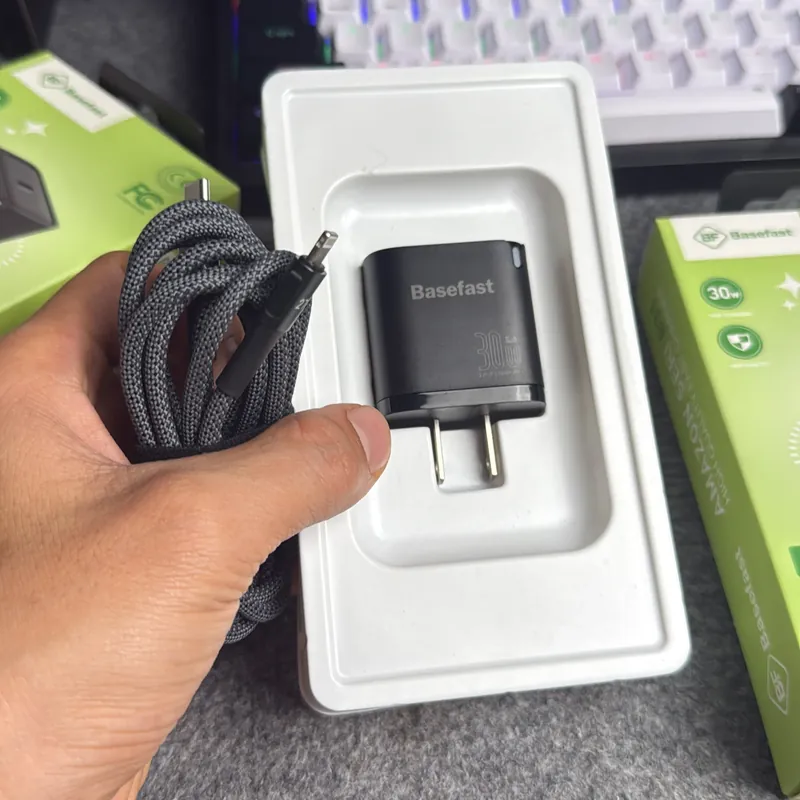 Bộ Cáp Sạc Basefast Unbox Lightning 30w Dây cáp 27w  740392