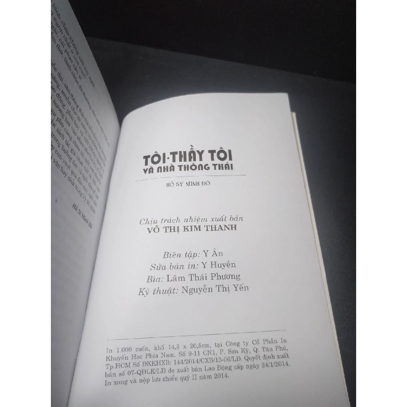 Tôi • Thầy tôi và nhà thông thái 2014 - Hồ Sĩ Minh Đô (có mộc đỏ) new 90% HCM2207 911821