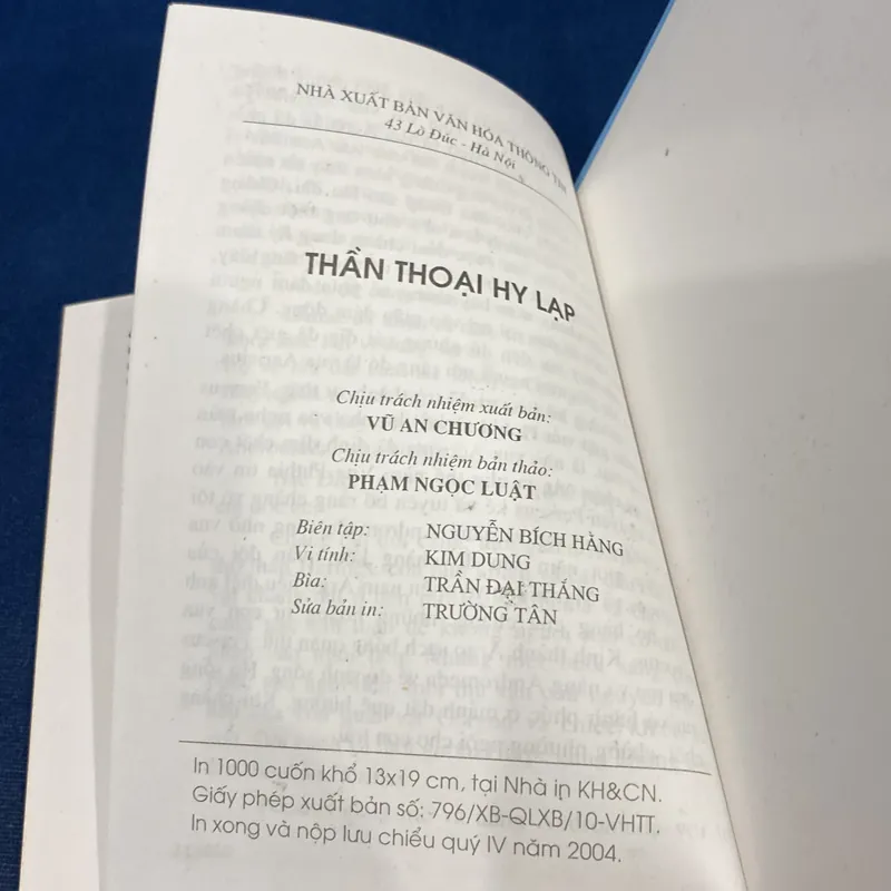 THẦN THOẠI HY LẠP, bản bìa cứng (XB 2004) 593518