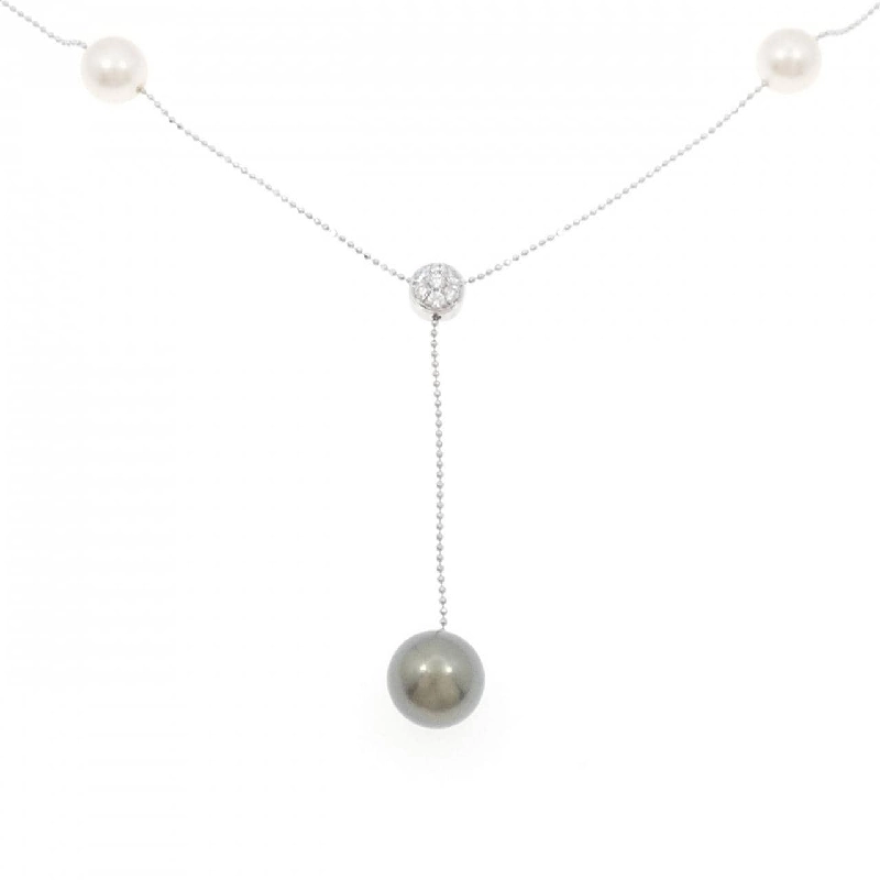 K18WG Dây chuyền ngọc trai - Hàng hiệu Authentic 858006