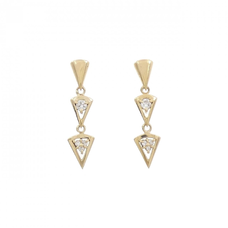 K18YG Bông tai kim cương 0.14CT - Hàng hiệu Chính hãng 875255