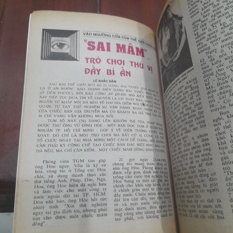 Bán nguyệt san THẾ GIỚI MỚI số 56 năm 1993 505517