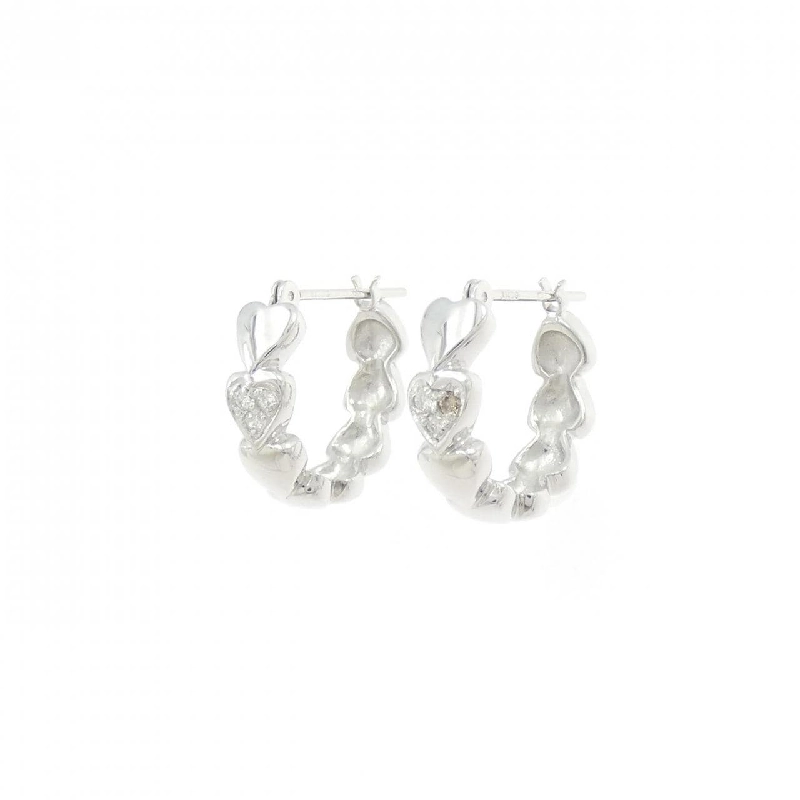 K14WG Bông tai kim cương hình trái tim 0.06CT - Hàng hiệu Chính hãng 870138