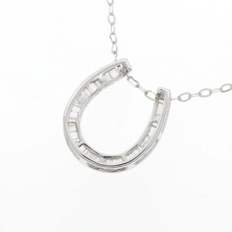 K18WG Mặt dây chuyền hình móng ngựa kim cương 0.20CT - Hàng hiệu Authentic 858504