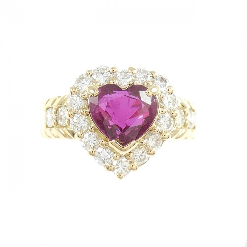 Nhẫn Ruby hình trái tim K18YG 1.77CT - Hàng hiệu Chính hãng 850353