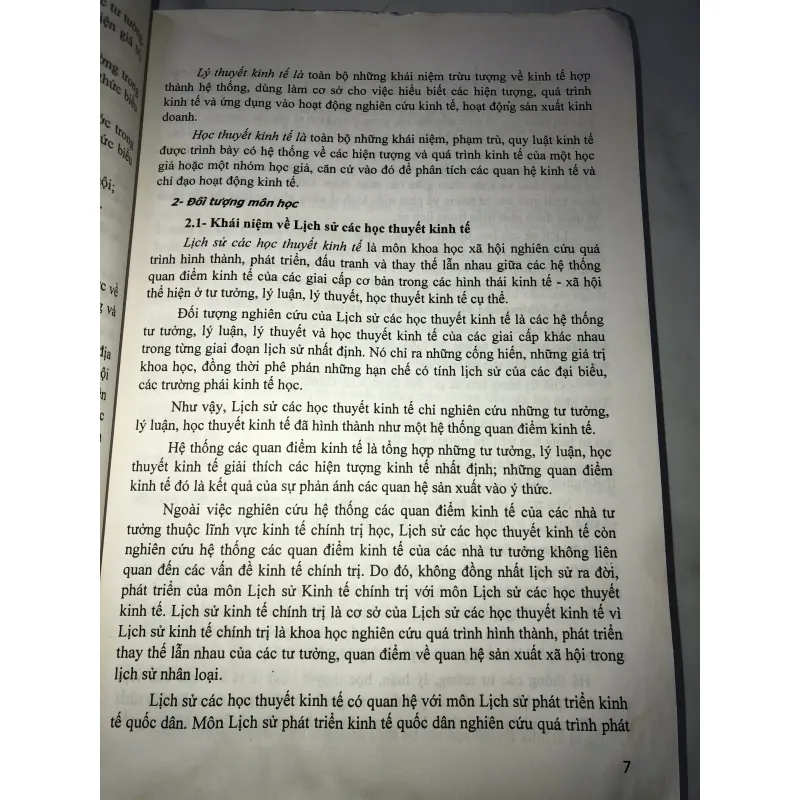 Lịch sử Các học thuyết Kinh tế  762001
