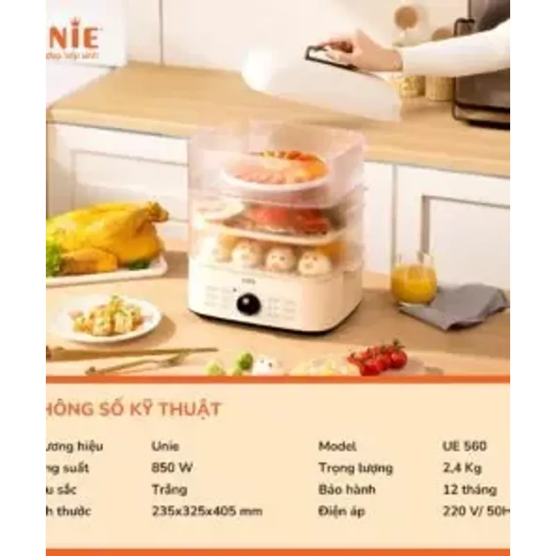 Nồi hấp 18L Unie UE560 – Hấp nhiều món cùng lúc, nhanh – sạch – healthy! 🥗🔥 715949