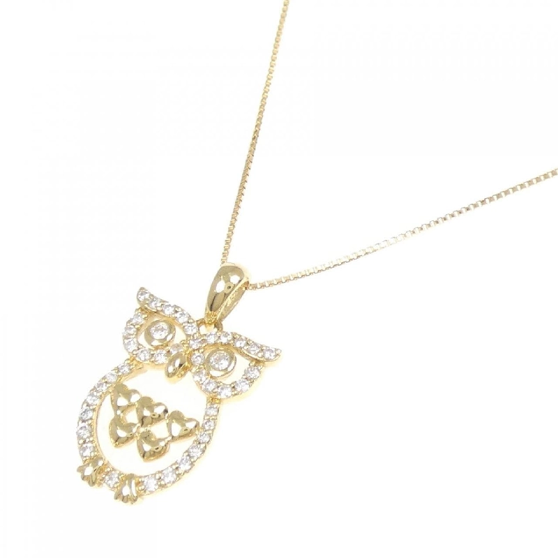 K18YG Cú Mèo Dây Chuyền Kim Cương 0.25CT - Hàng hiệu Chính hãng 858600