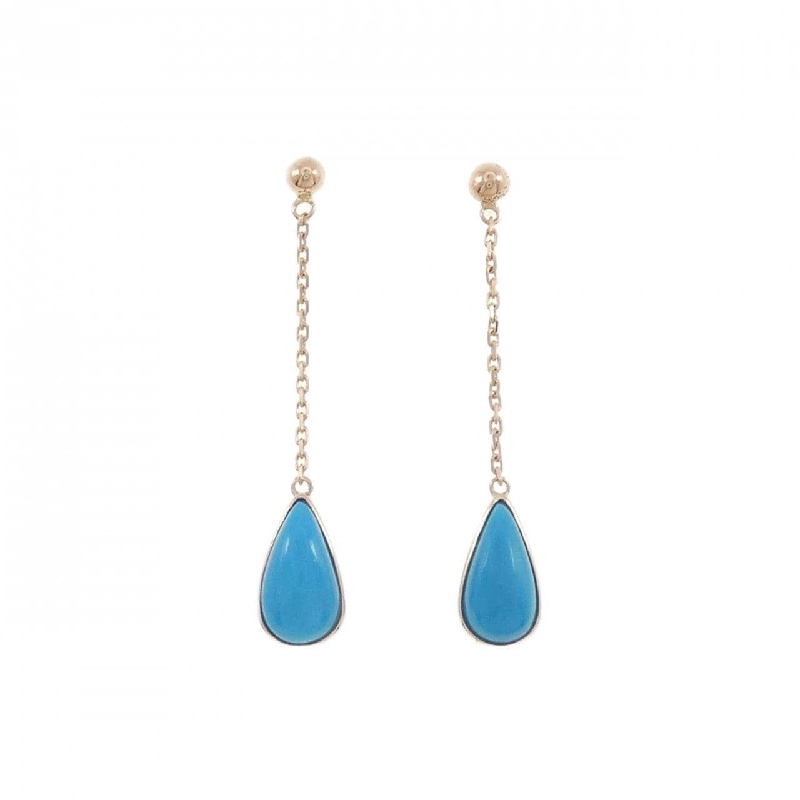 K18PG Bông tai ngọc turquois - Hàng hiệu Authentic 868544