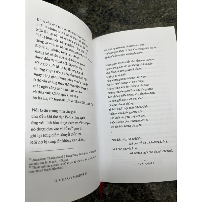 Aniara về con người, thời gian và không gian Harry Martinson BÌA CỨNG 752512