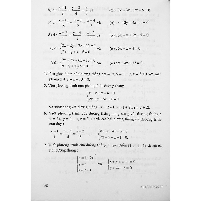 Hình học lớp 12 xưa 11570