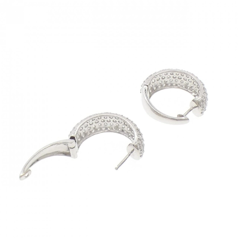 K18WG Pave Diamond Earrings 2.00CT - Hàng hiệu Chính hãng 863313